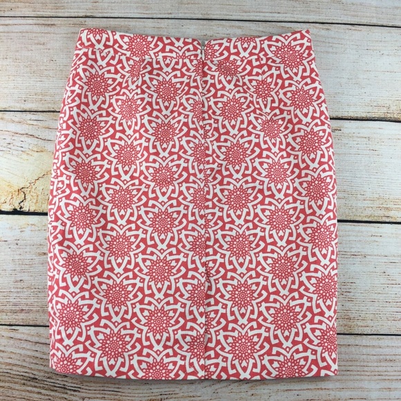 J. CREW pink coral pencil straight skirt 4 new - Picture 3 of 4